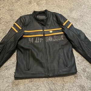Harley-Davidson Men’s Sidari venting slim fit leather jacket